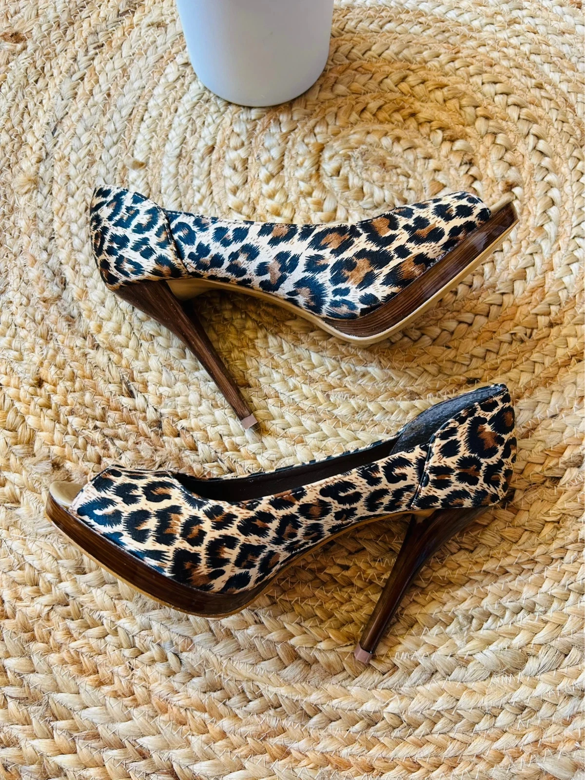 👠🐆Glamour Chic Leopard Glamour Chic EU36 Glam Elegant Leopard Peep Toe Heels UK3🐆👠 – photo 4
